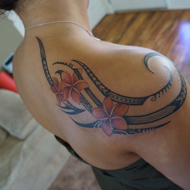 cute polynesian tribal tattoo design