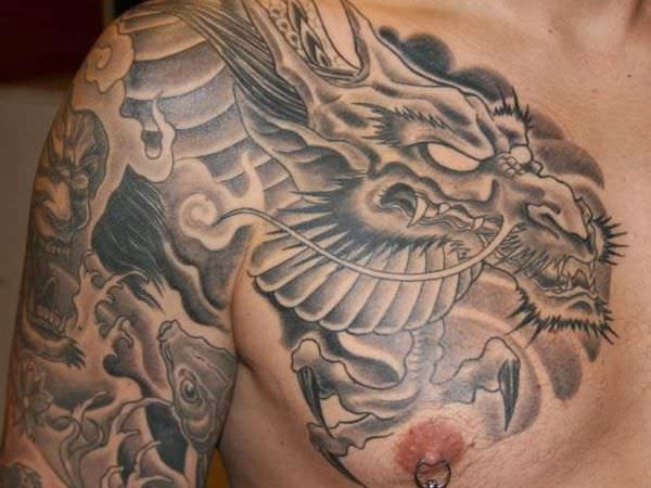 mythical monster dragon tattoo designs