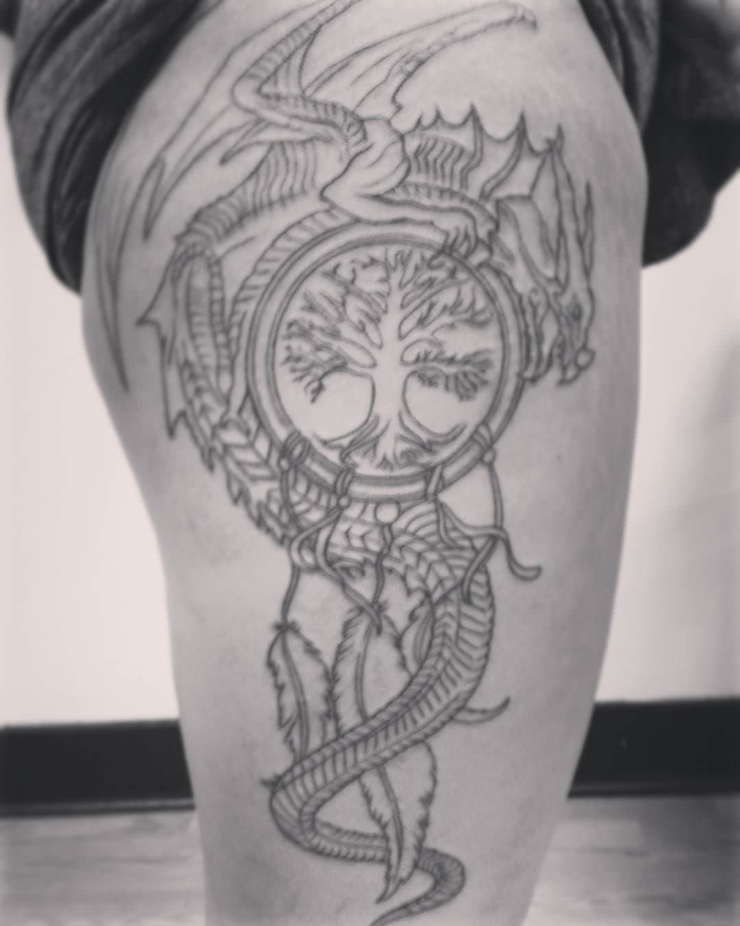 asia dragon tattoo design