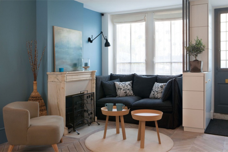 blue small living room