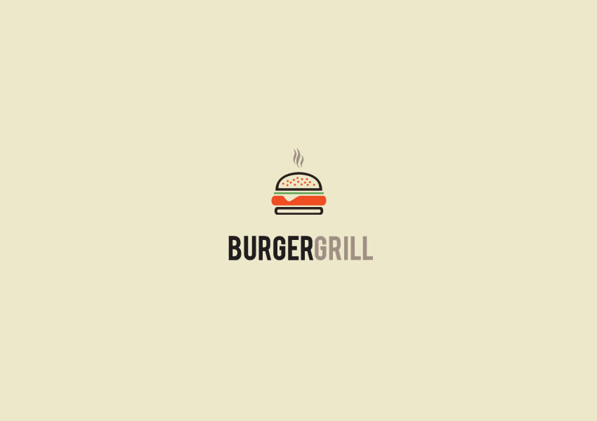 burger grill logo design