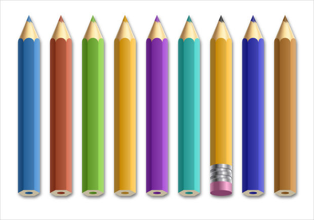colorful pencil vector