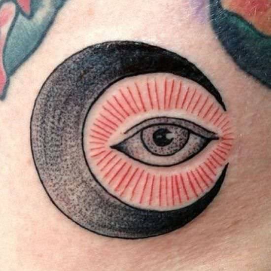 moon eye tattoo design