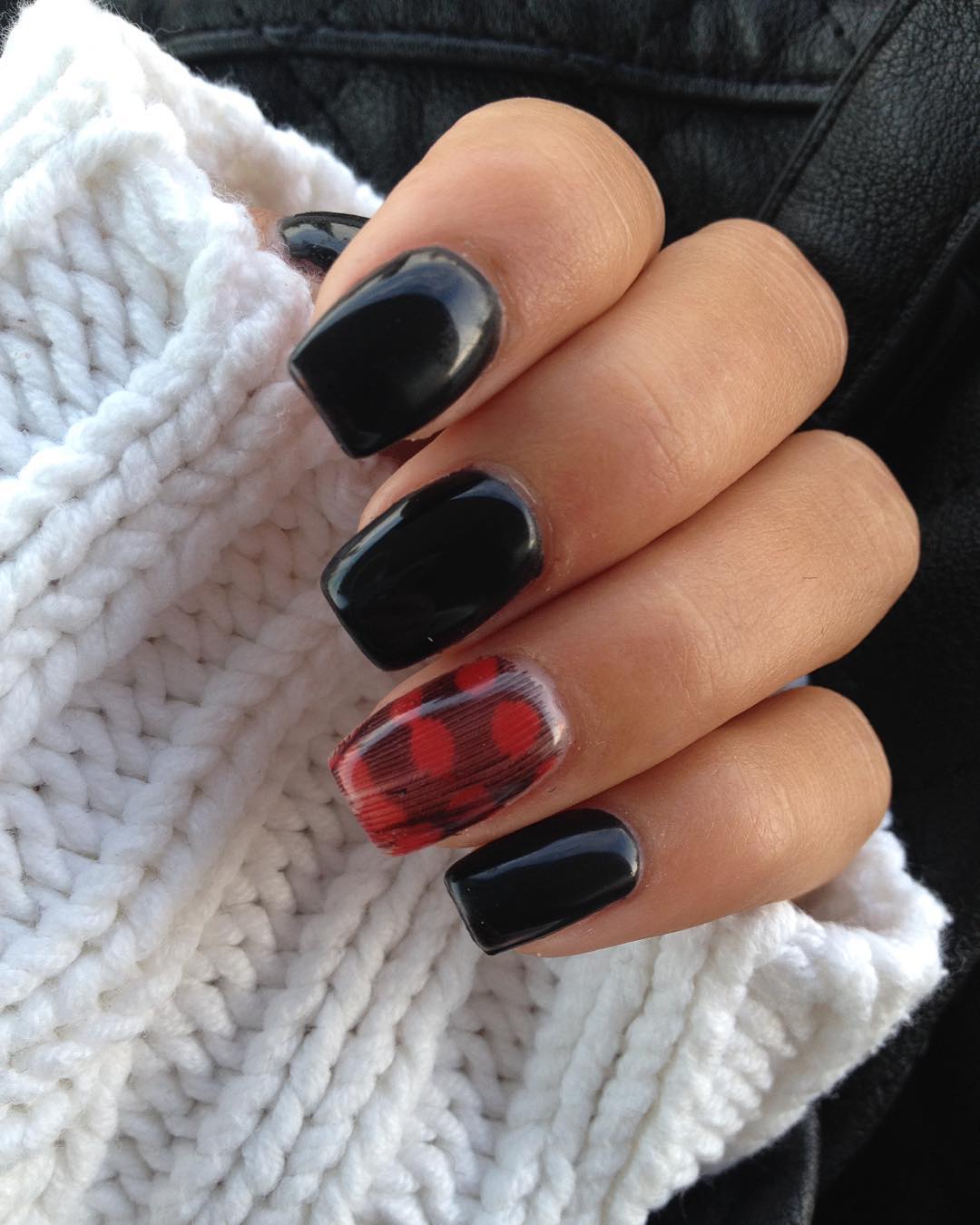 black nail design