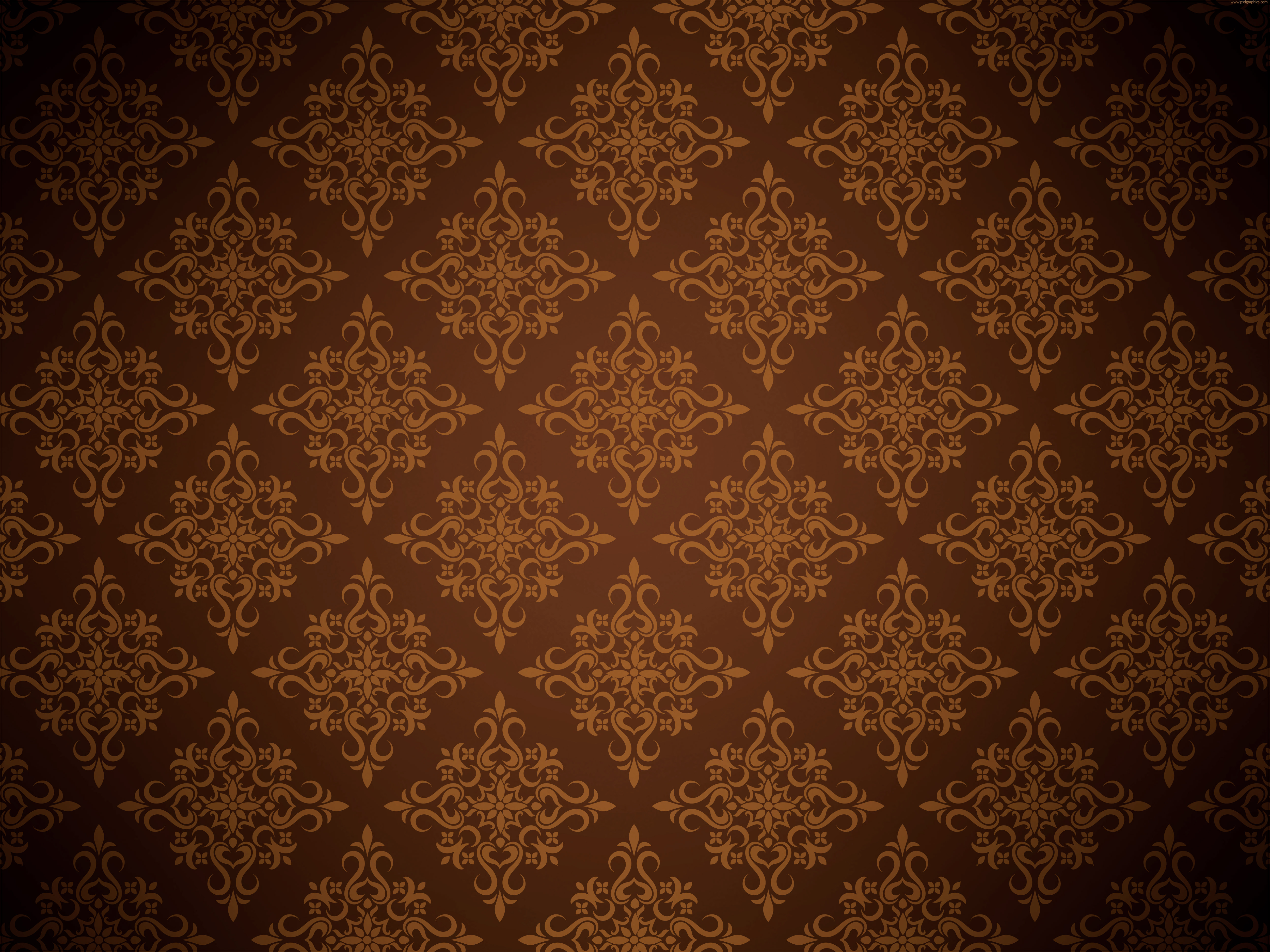 brown floral background pattern