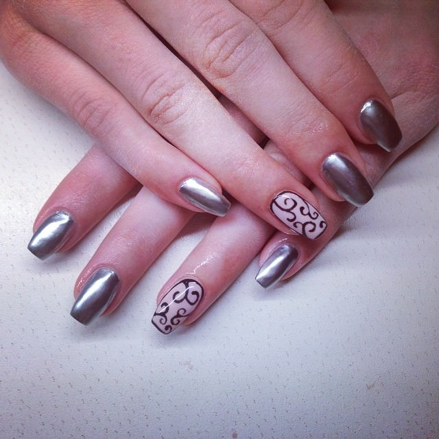 silver nail designs40