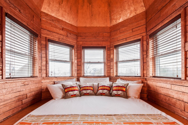 brown bedroom wooden interior