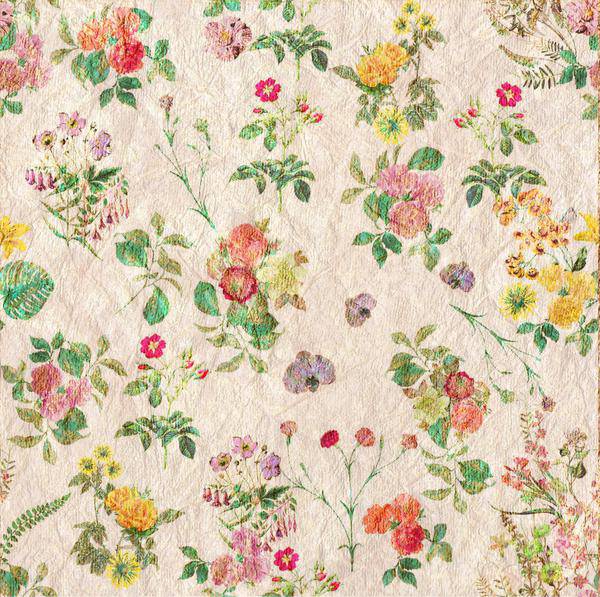 vintage flowers pattern background