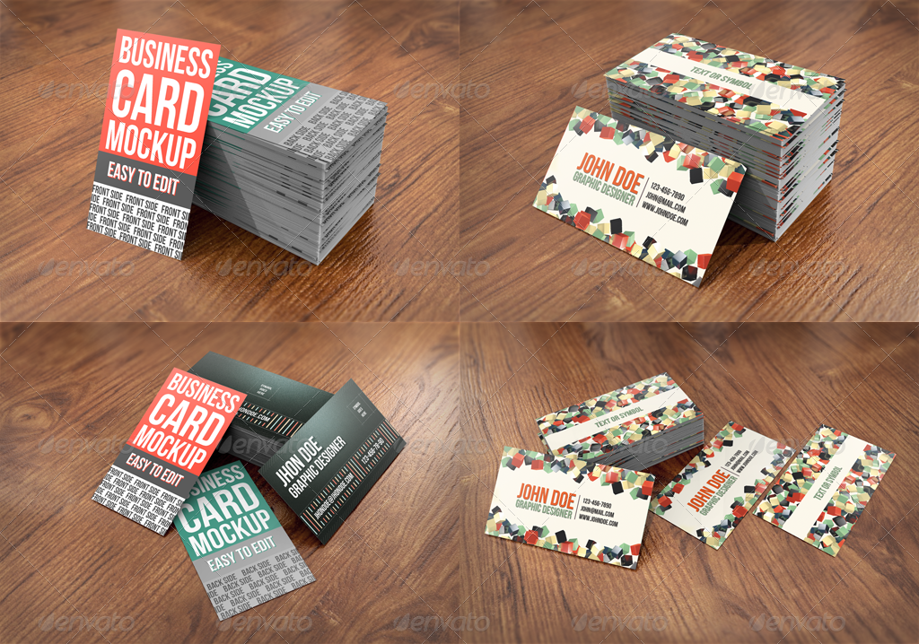 Stylish Business Card Mockup Display