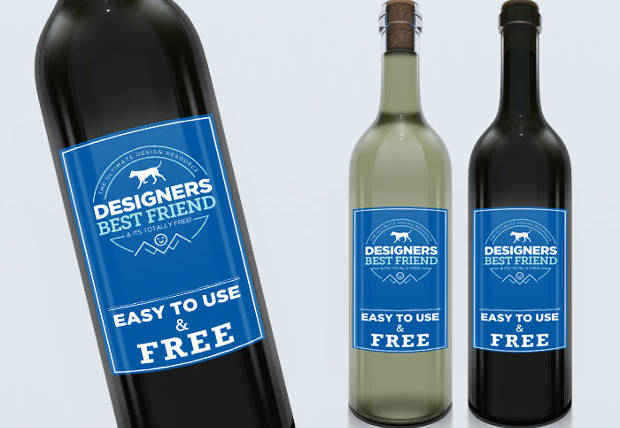 wine label mockup with editable layers3