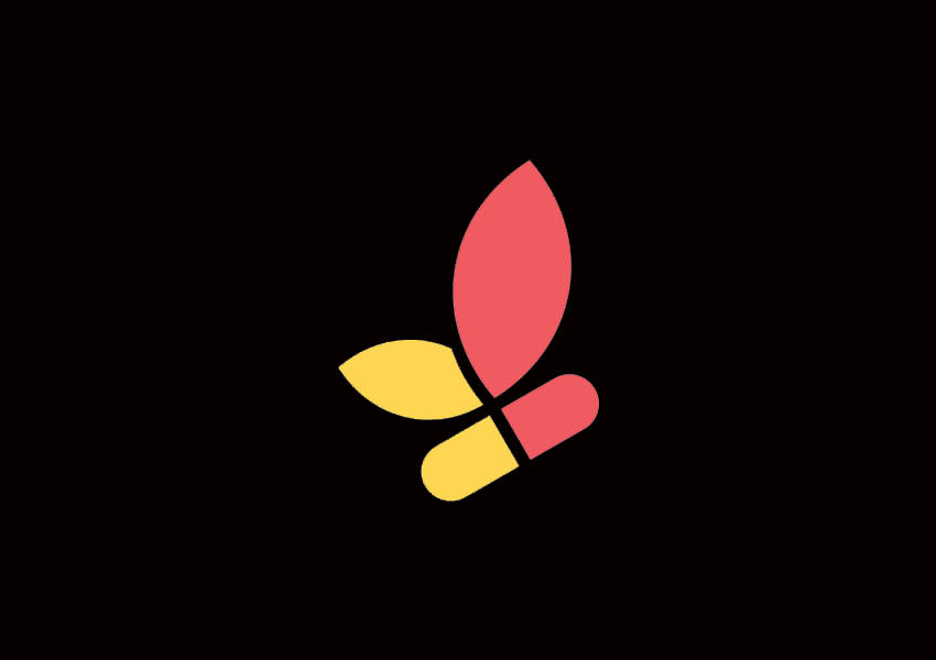 butterfly logo design for pharmacxy