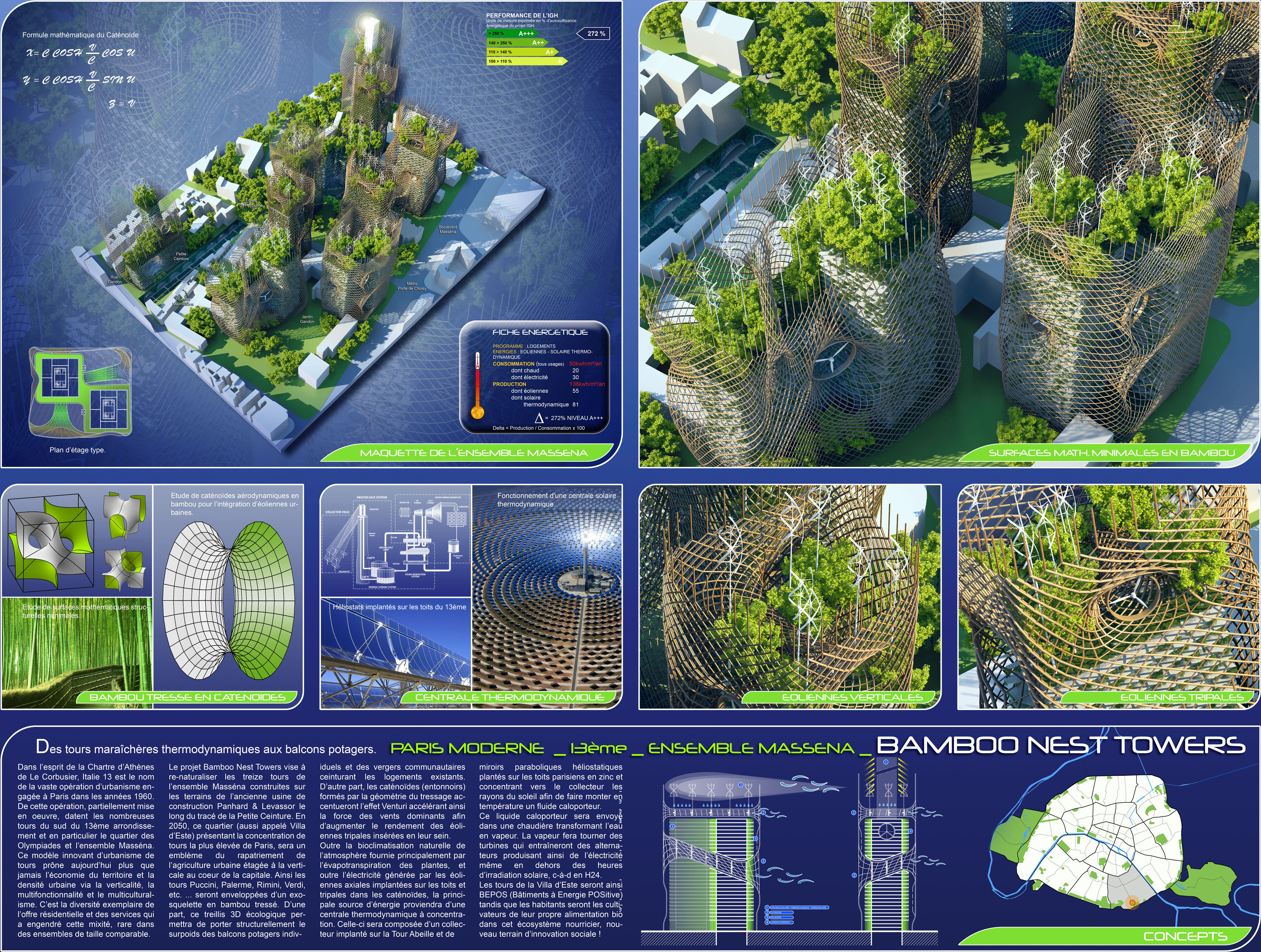 paris 2050 bamboo nest towers