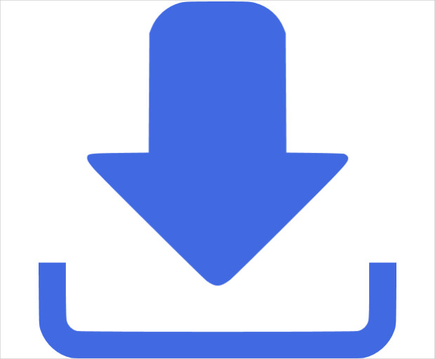 blue download icon
