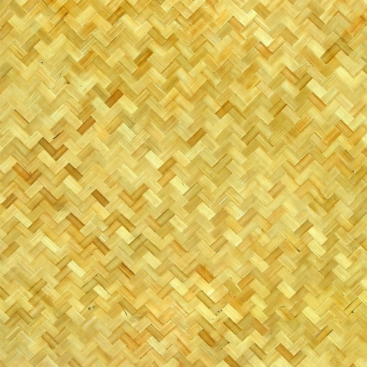yellow woven bamboo texture