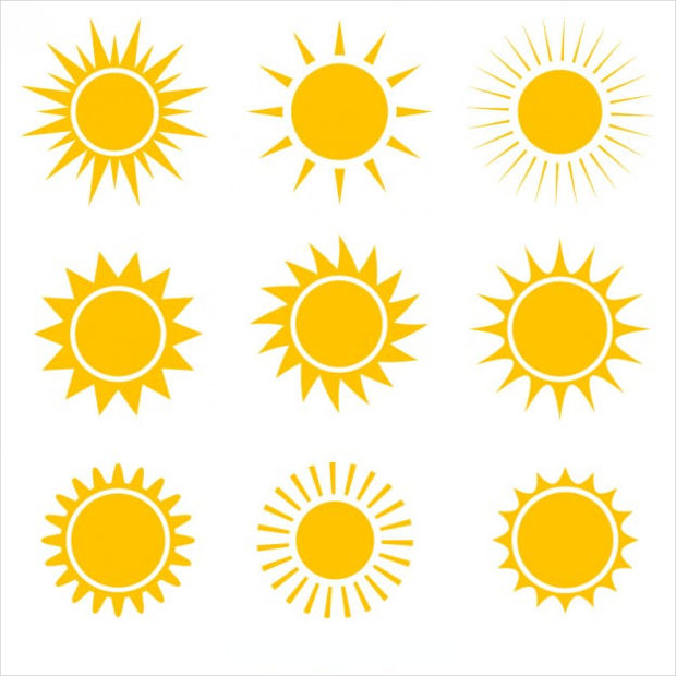 variety of suns vector
