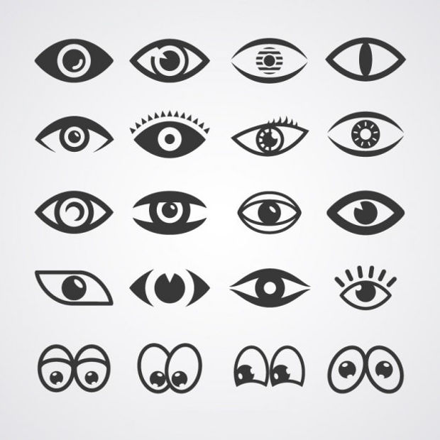 eye icons vector