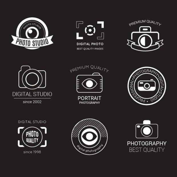 photography badges vector