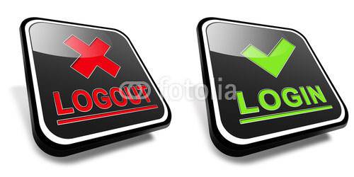 login and logout buttons2