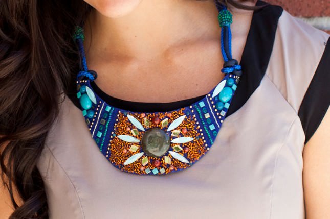 diy anthropologie beaded bib necklace design