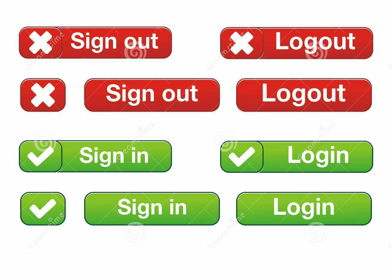 25 Login And Logout Buttons Web Elements Design Trends Premium 