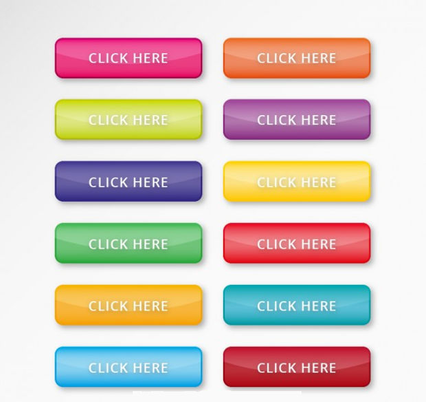 colorful web buttons vector