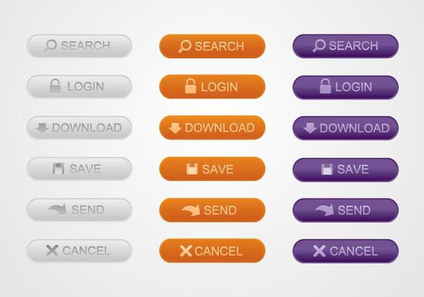 simple buttons vector
