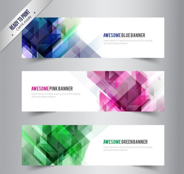 abstract shaped banner vector