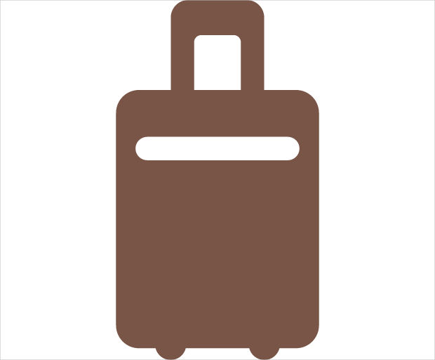travelling luggage icon