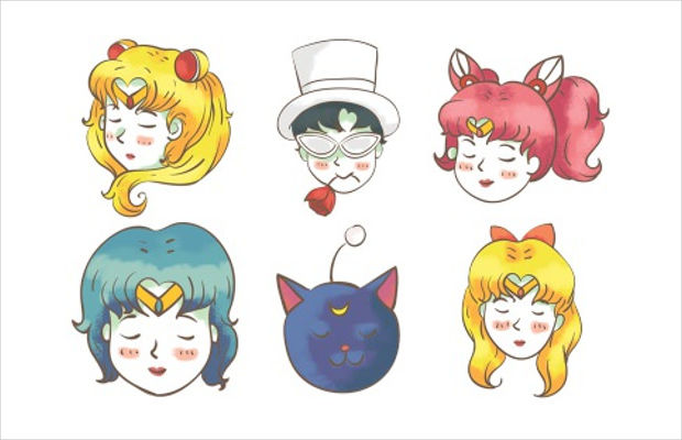 sailor moon cartoon icons