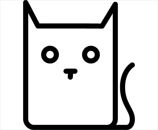 pussy cat cartoon icon