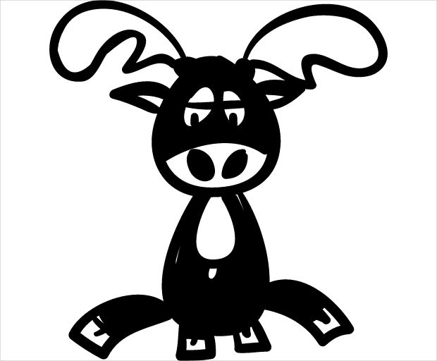 cartoon reindeer icon