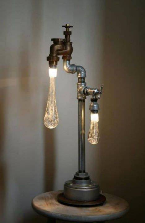 creative pipe lamp design