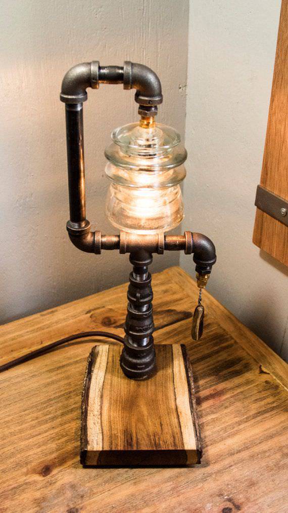 functional diy pipe lamp design