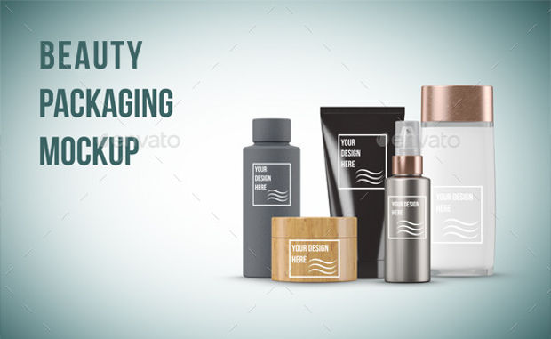 beauty products packaging mockup
