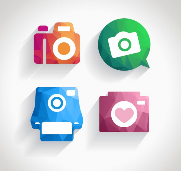 colorful camera icons