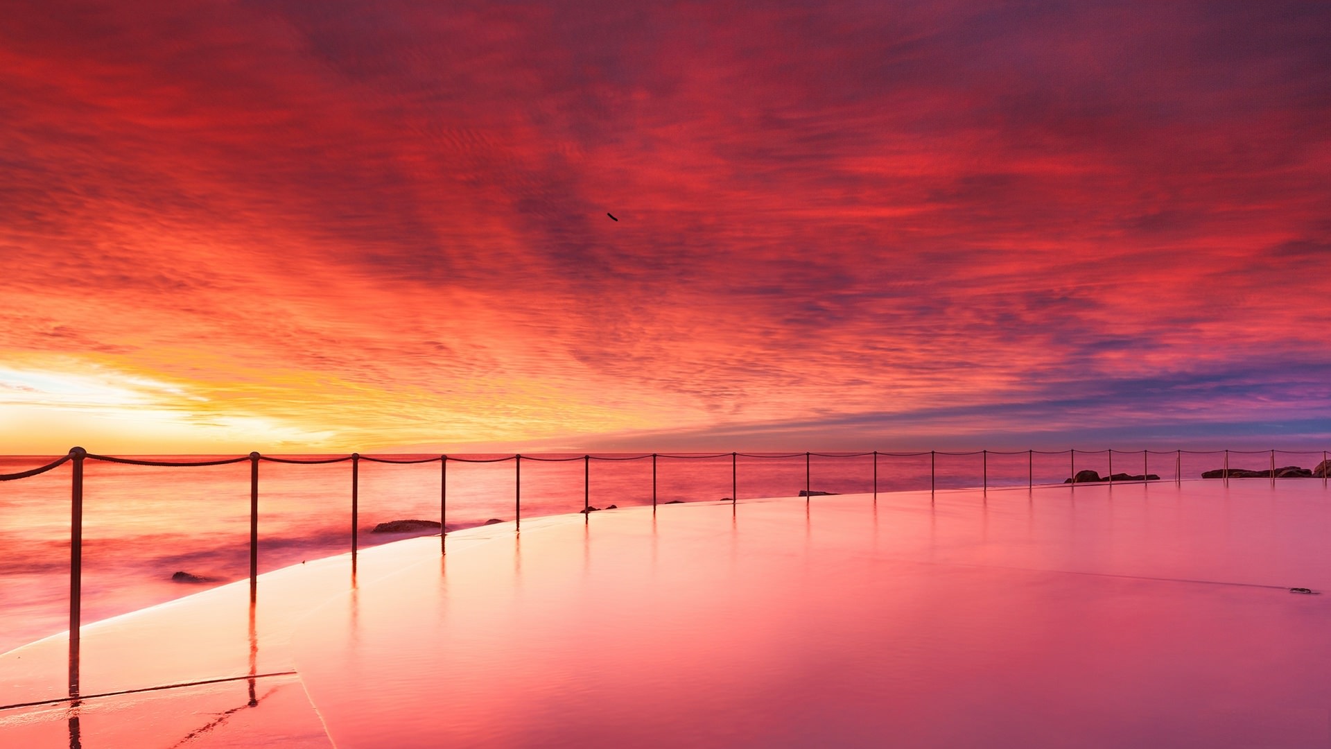 sunset australia beach