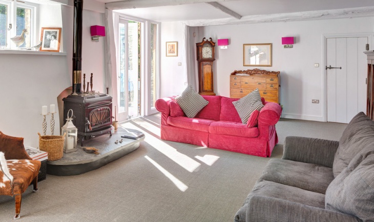 elegant pink sofa living room