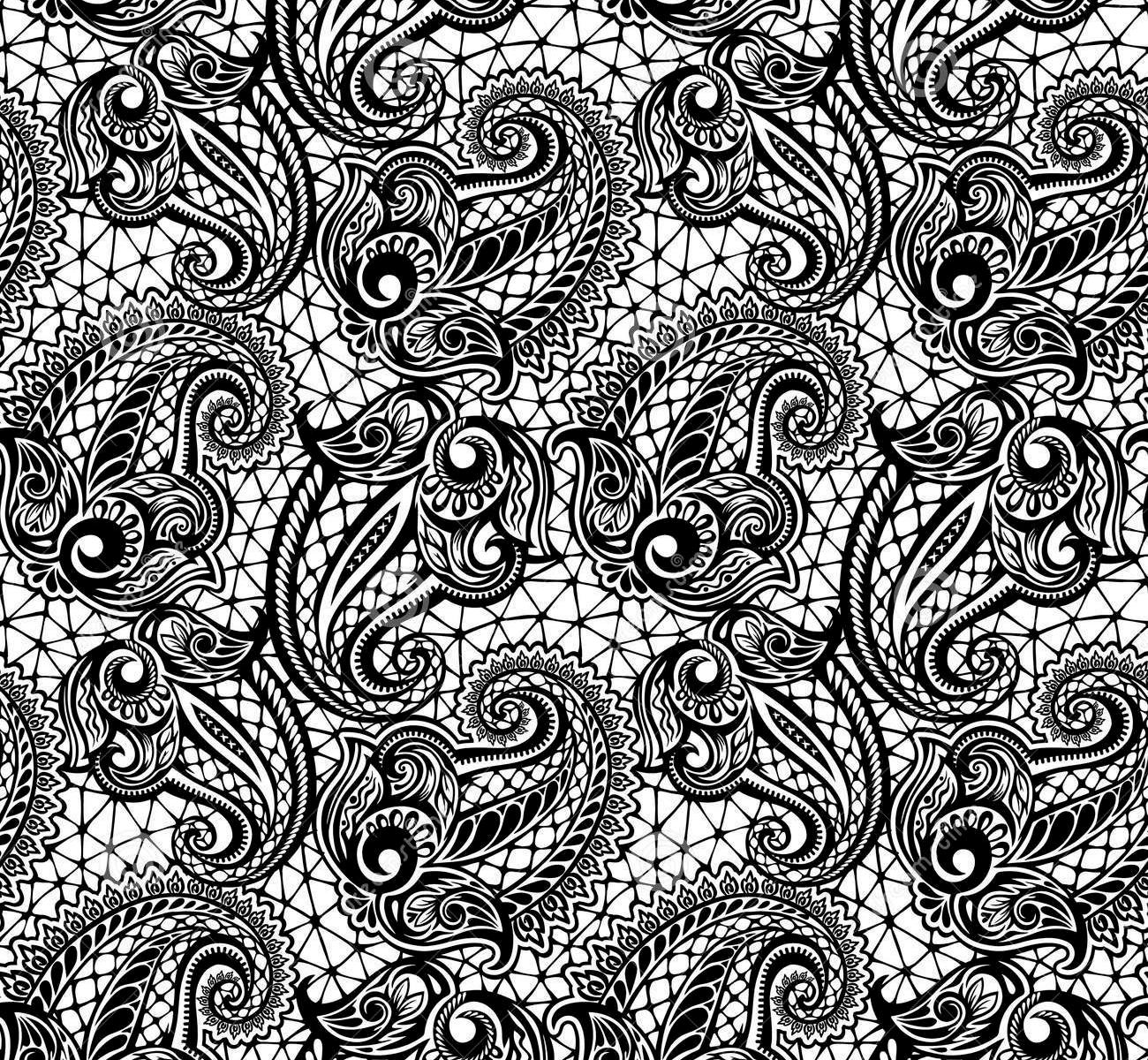 paisley seamless lace texture design