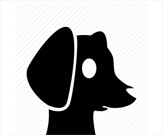 domestic dog head icon
