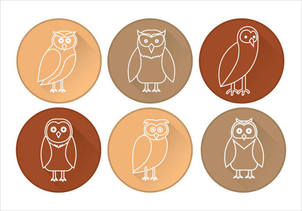 barn owl icon vector