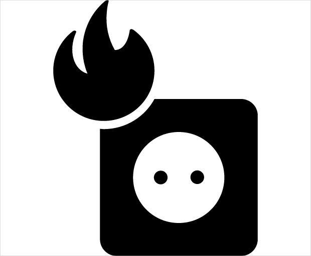 electric socket safety icon