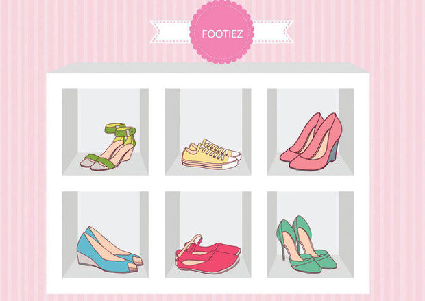 fashion shoes vector