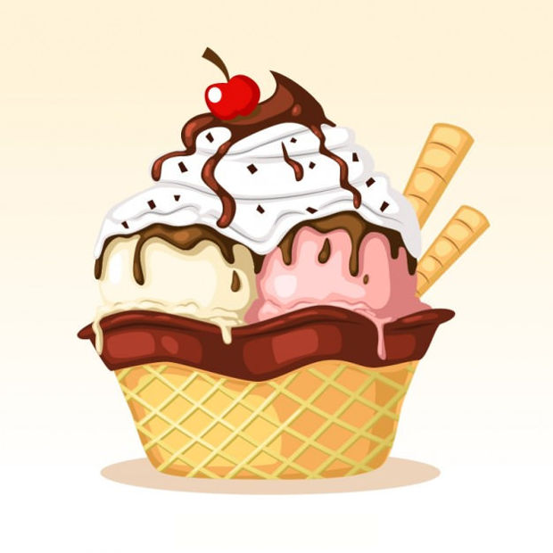 delicious ice cream vector