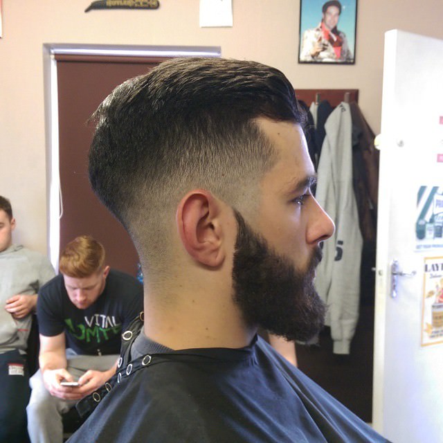 Comb Over Taper Fade Haircut Designs