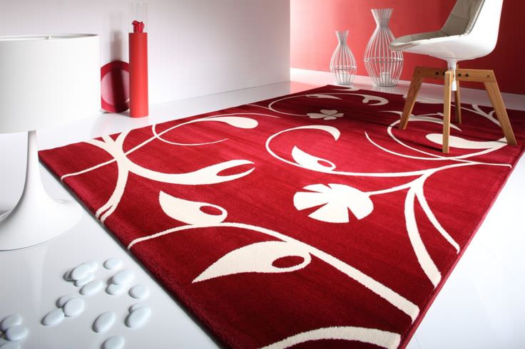 red and white carpet design