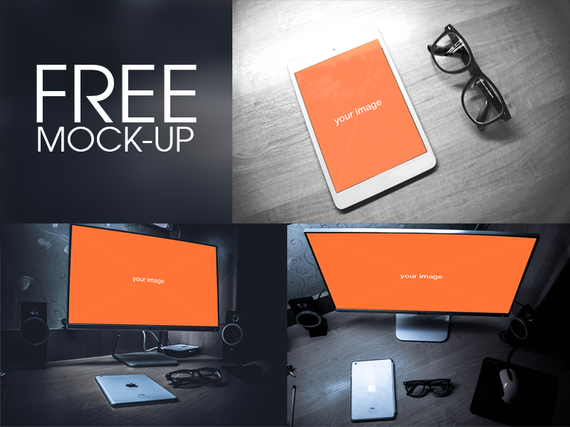 apple devices free mockup 