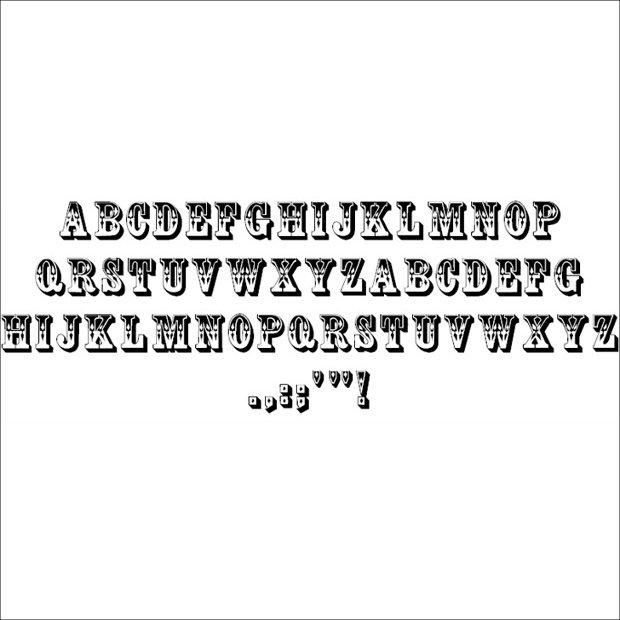 alphabets in western fonts
