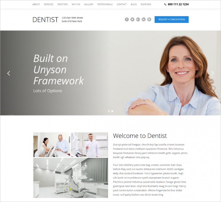 dentist wordpress theme