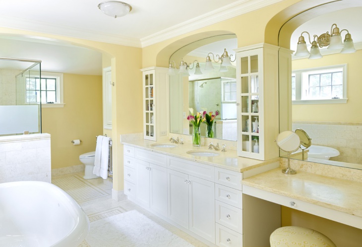light yellow color paint for bathroom walls