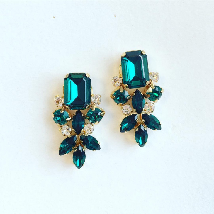 crystal wedding earrings design